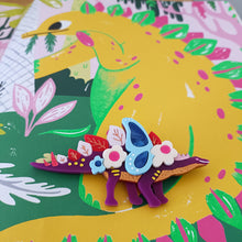 Load image into Gallery viewer, Sweet Pea the Stegosaurus Brooch
